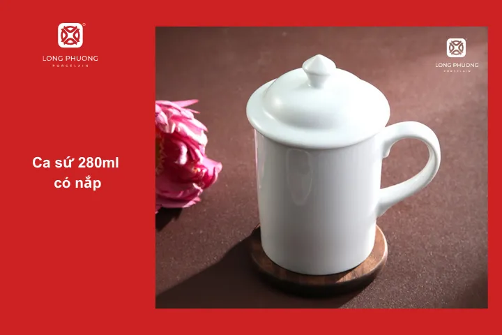 Ly sứ có nắp đảm bảo an toàn về mặt vệ sinh