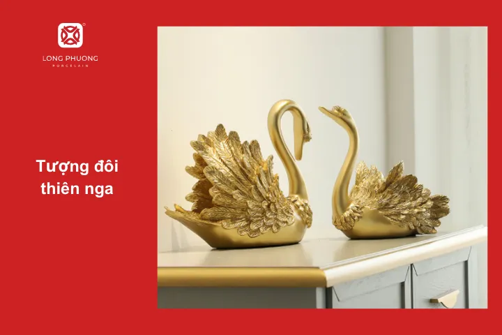 Tượng chim đôi thiên nga mang ý nghĩa hạnh phúc viên mãn