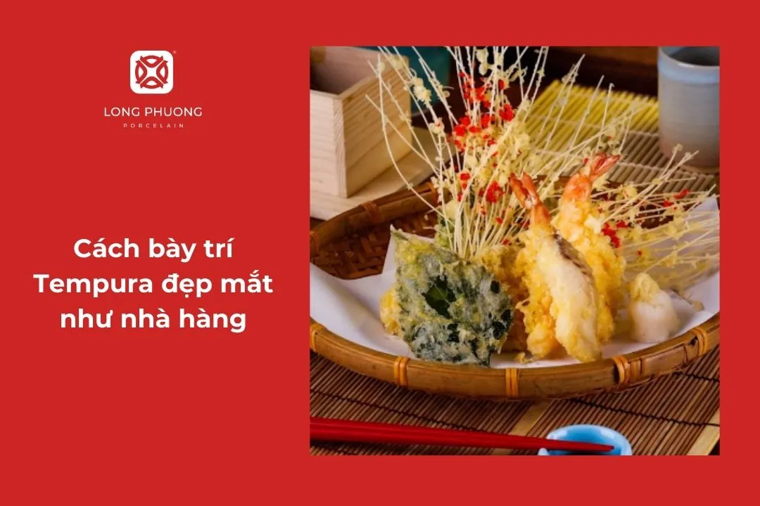 bày trí tempura đẹp mắt