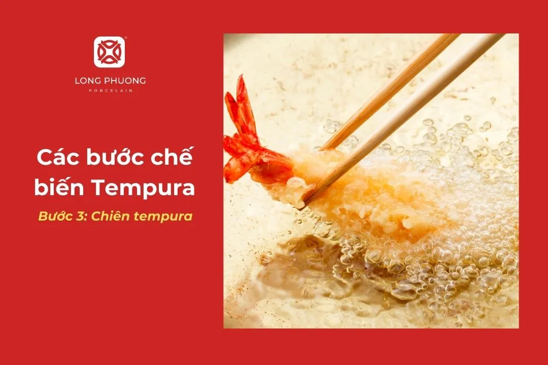 cách chiên tôm và rau củ làm tempura