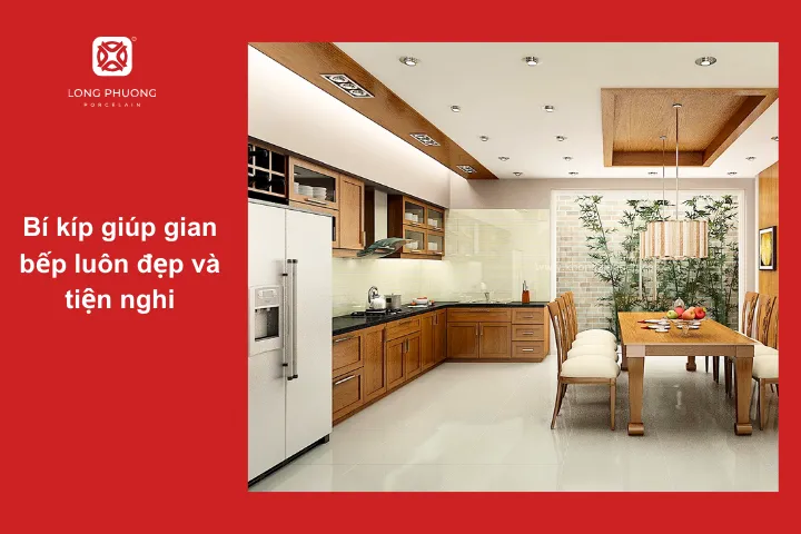 Sạch sẽ là yếu tố quan trọng hàng đầu giúp phòng bếp giữ được trọn vẹn vẻ đẹp