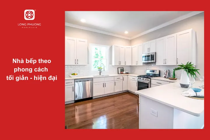 Trang trí nhà bếp theo phong cách hiện đại tối giản