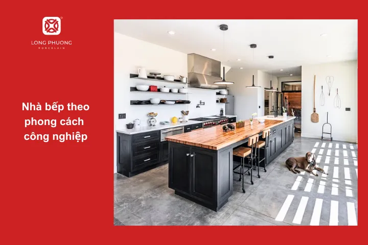 Trang trí Nhà bếp phong cách công nghiệp 