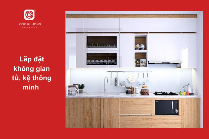 Lắp đặt các loại tủ và kệ giúp không gian trở nên gọn gàng và đẹp mắt hơn