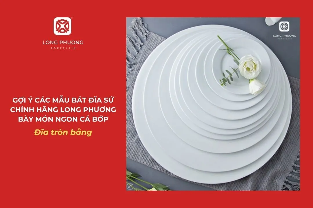 đĩa sứ bày cá bớp đẹp mắt