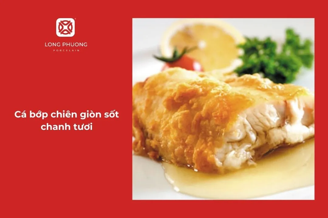 cá bớp chiên giòn sốt chanh