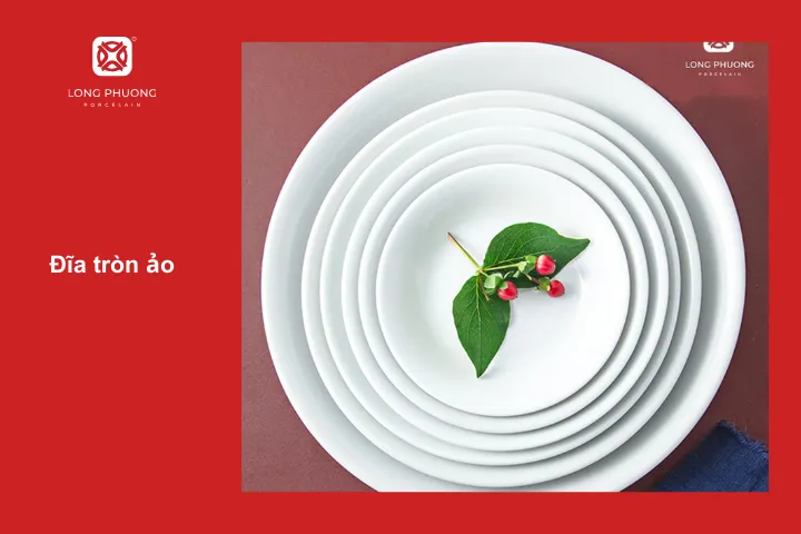 Đĩa tròn ảo có thể đựng các món kho ít nước sốt