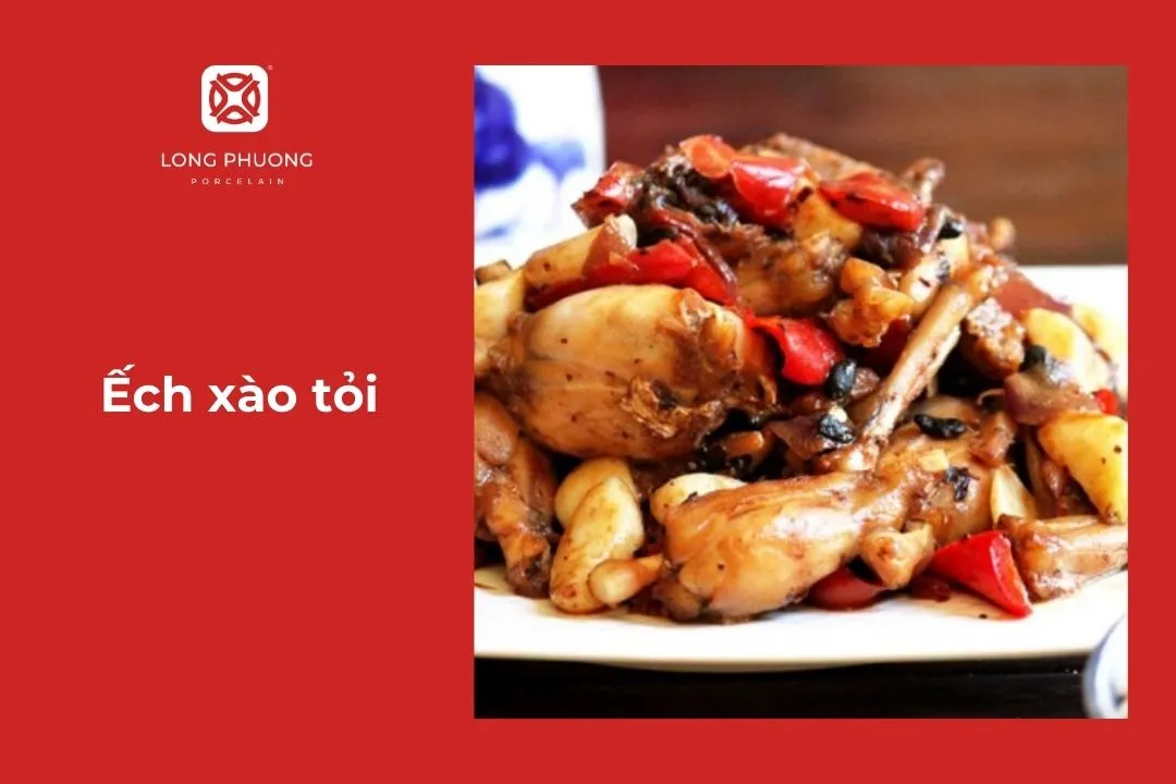 ếch xào tỏi