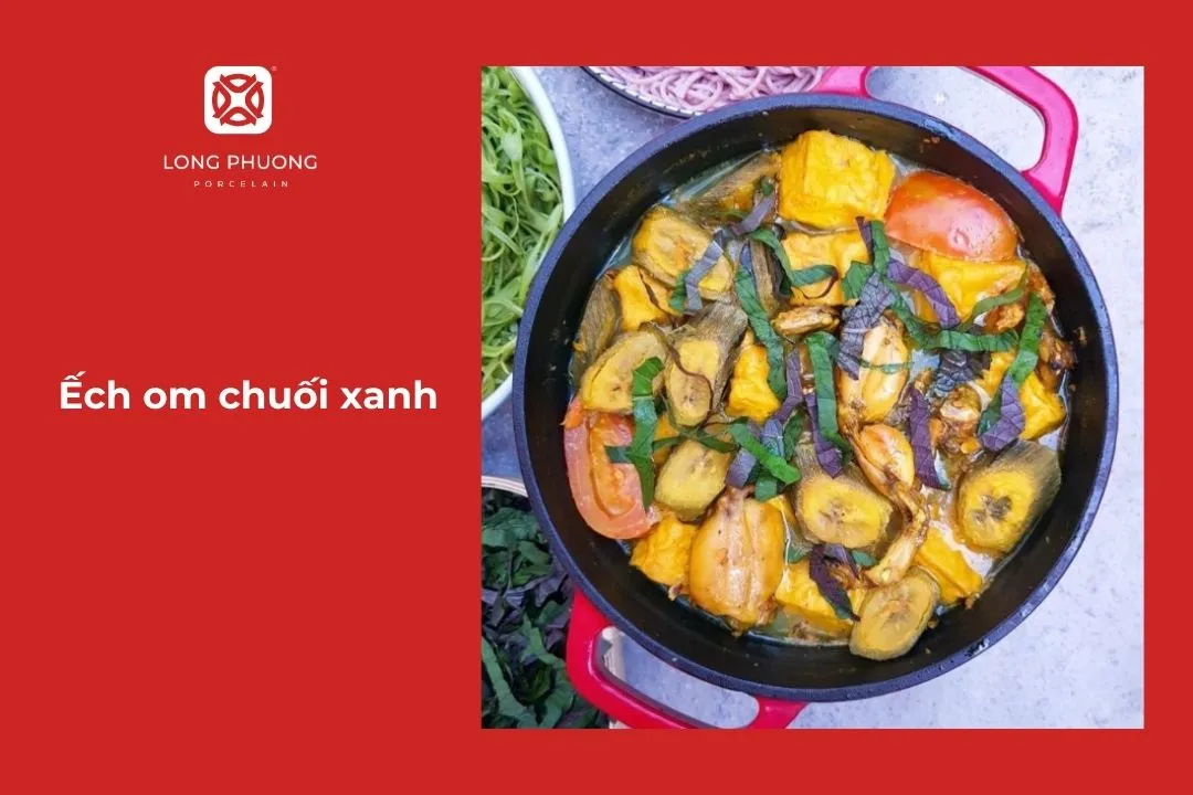 ếch nấu chuối xanh