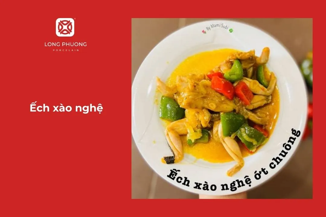 ếch xào nghệ
