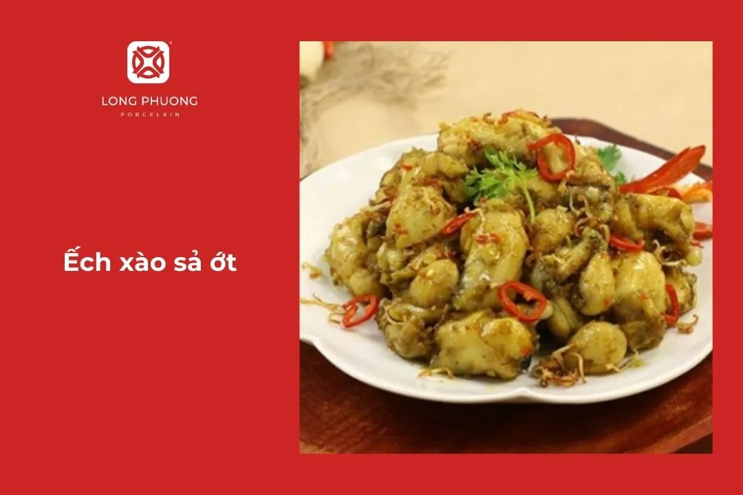 ếch xào xả ớt
