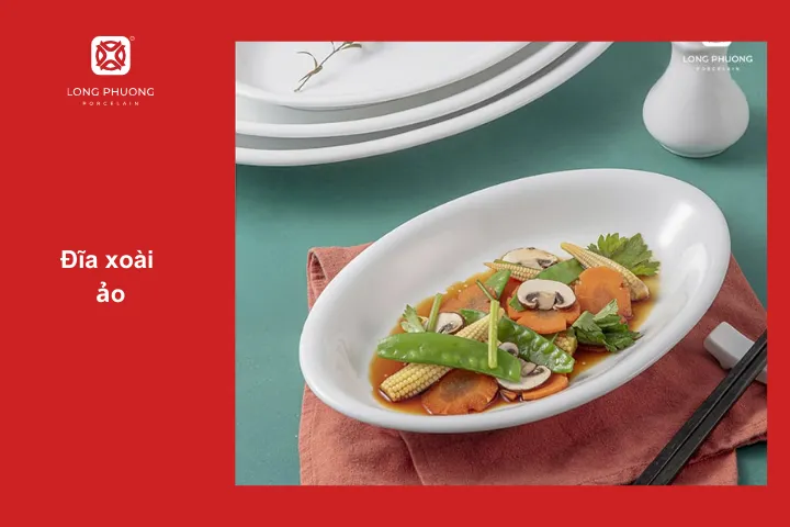 Đĩa xoài ảo đặc trưng với phần lòng sâu