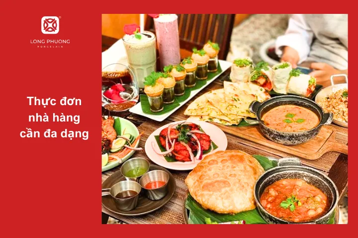 Thực đơn cần được tính toán kỹ lưỡng về món ăn và giá thành