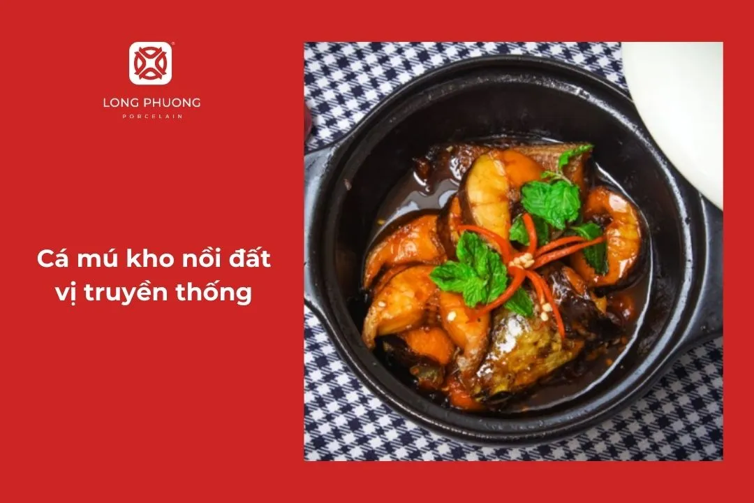 cá mú kho nồi đất