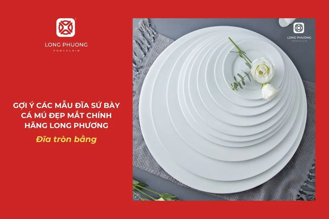 đĩa tròn sứ long phương