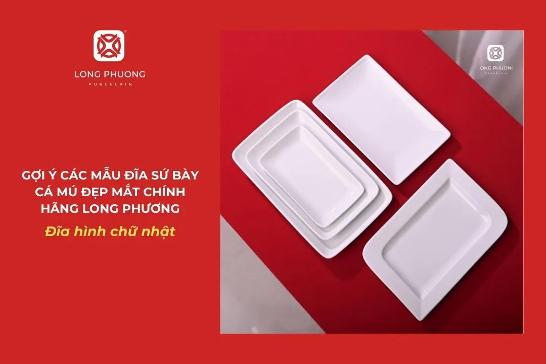 đĩa sứ hình chữ nhật