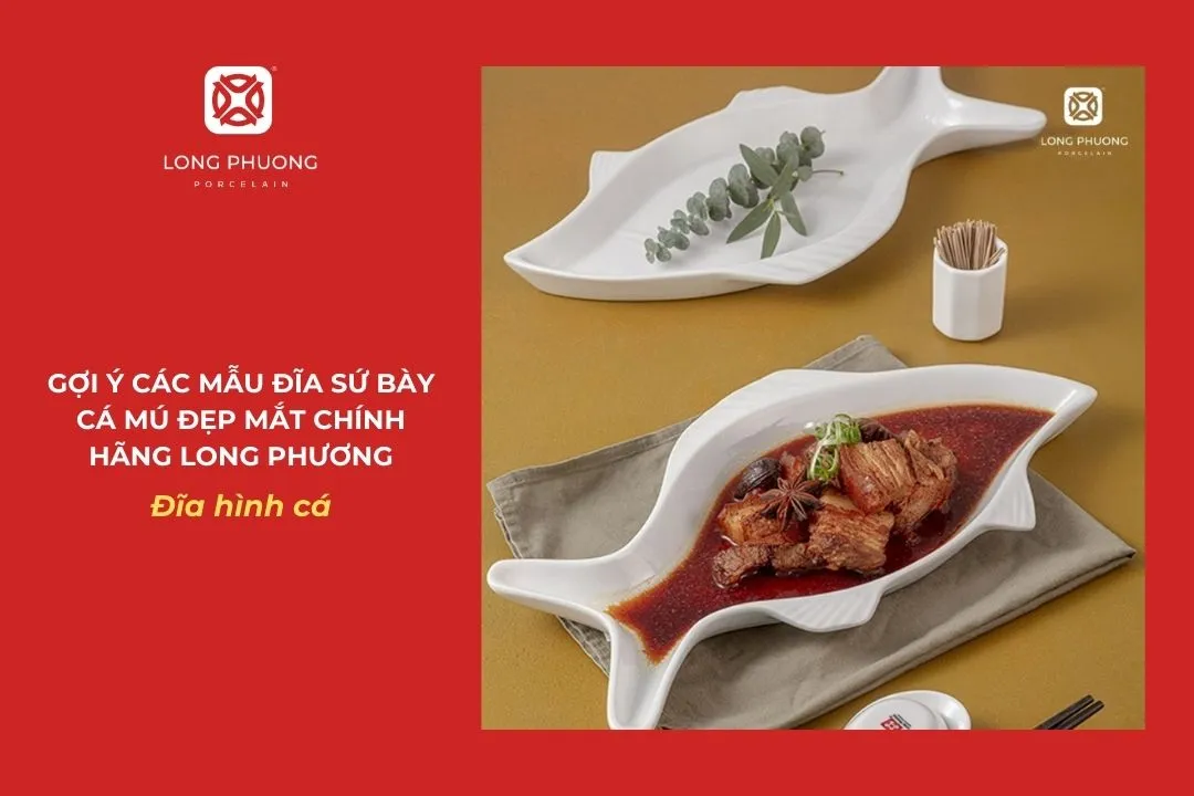 Đĩa sứ hình cá