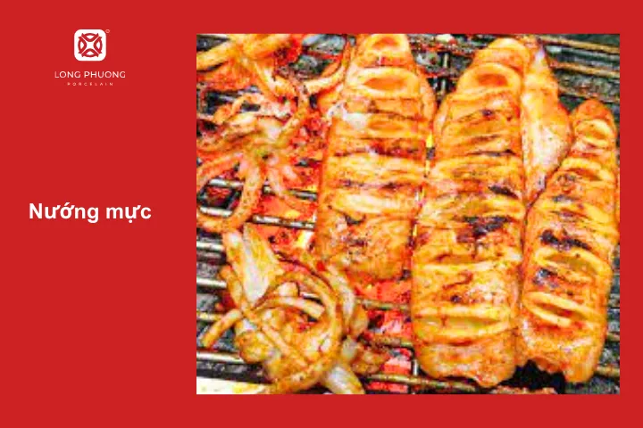 Nướng mực nên cẩn thận để tránh bị khô