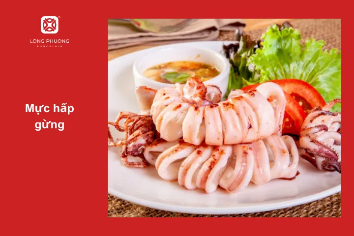 Mực hấp gừng thơm lừng dễ làm mà hấp dẫn không thể tả