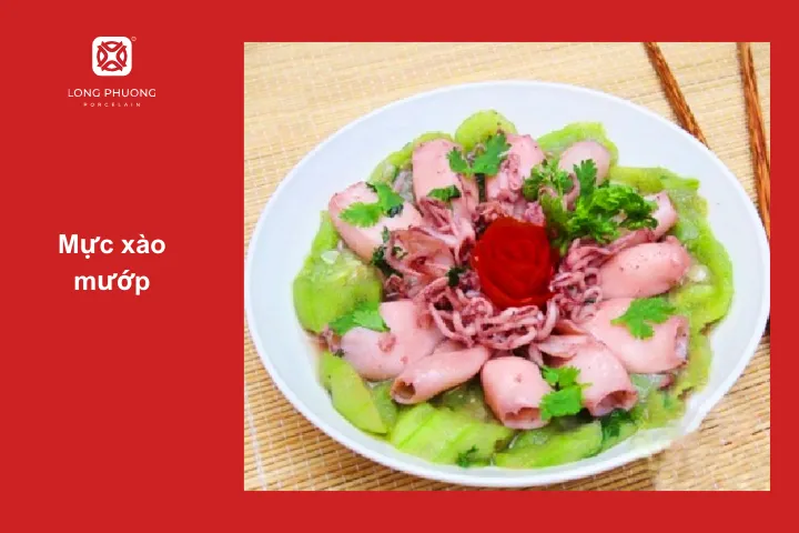 Mực xào mướp thanh đạm thơm ngon