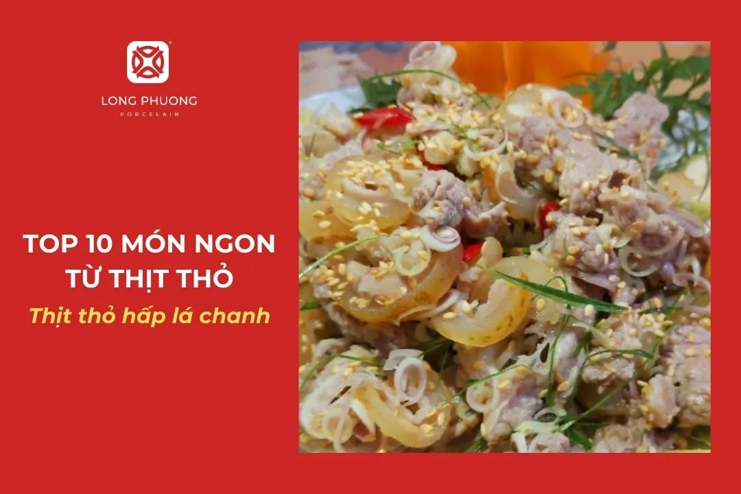 thịt thỏ hấp lá chanh