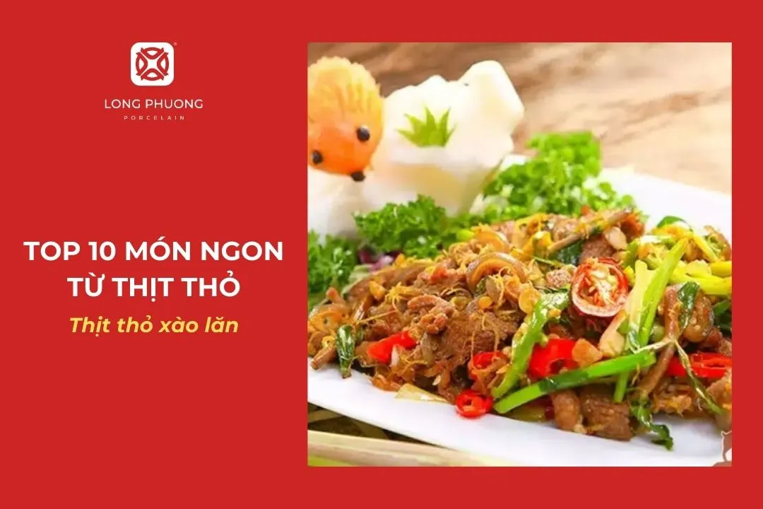 thịt thỏ xào lăn