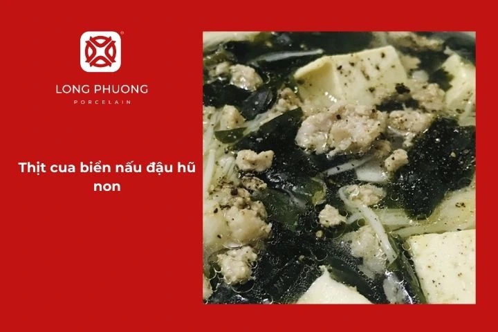 Thịt cua biển nấu đậu hũ non