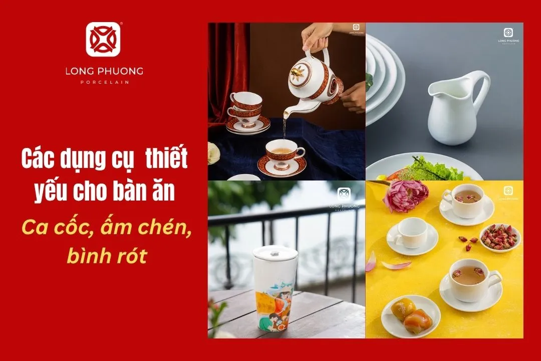 ấm chén tách sứ long phương