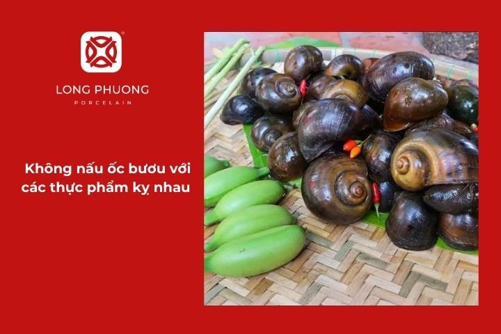 Tránh nấu ốc bươu chung với thực phẩm kỵ nhau