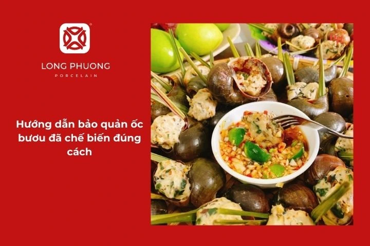 Luộc ốc kỹ trước khi chế biến