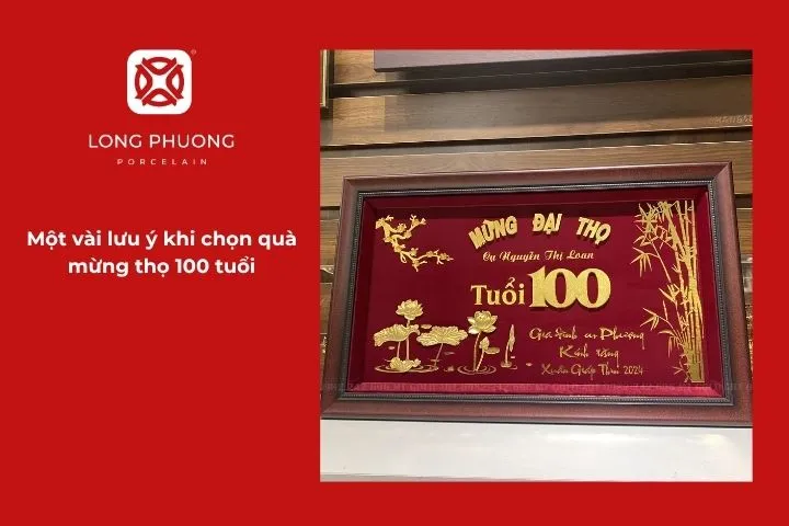 Một vài lưu ý khi chọn quà mừng thọ 100 tuổi cho ông bà 
