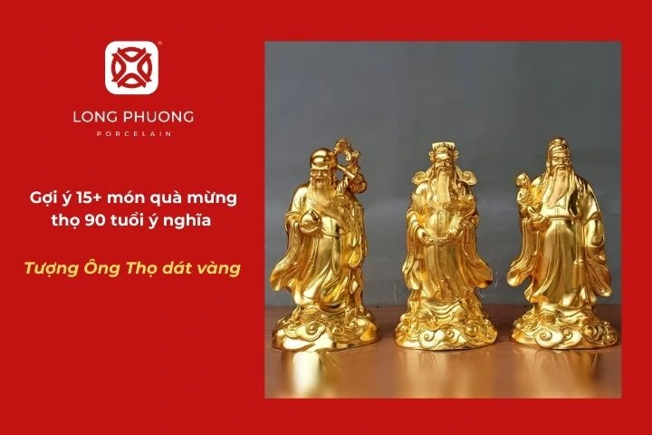 Tượng Ông Thọ dát vàng   