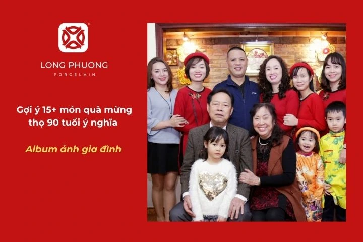 Album ảnh gia đình - món quà mừng thọ 90 tuổi ý nghĩa 
