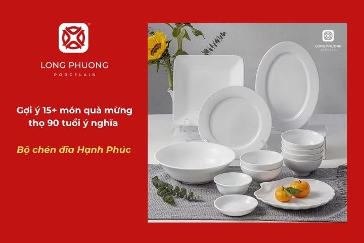 Bộ chén đĩa Hạnh Phúc 