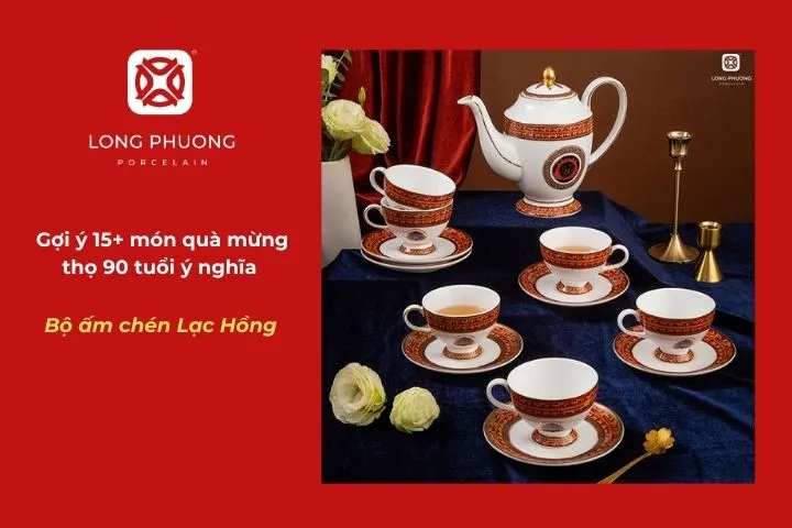 Bộ ấm chén Lạc Hồng