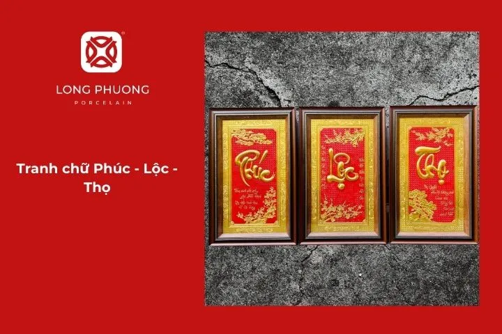 Tranh chữ Phúc - Lộc - Thọ
