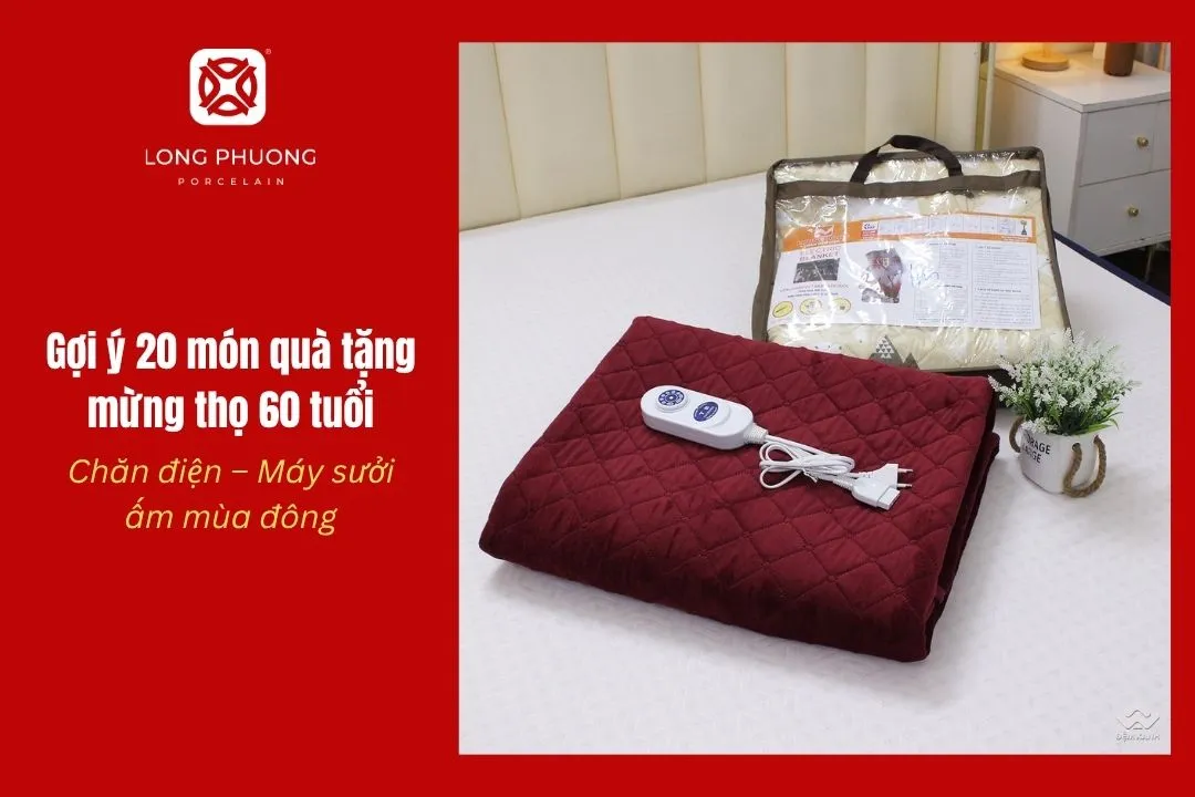 đệm sưởi mùa đông tặng dịp mừng thọ