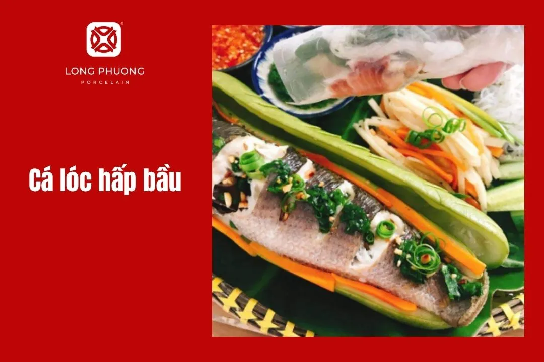 cá lóc hấp bầu