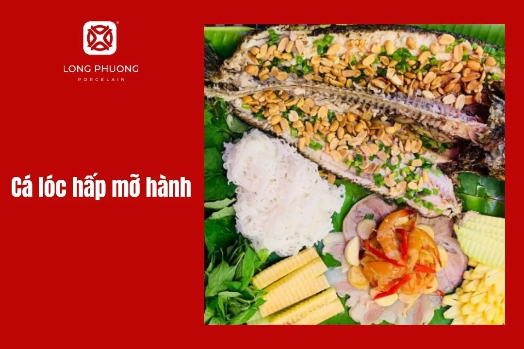 cá hấp mỡ hành