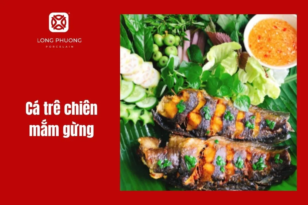 cá trê chiên gừng
