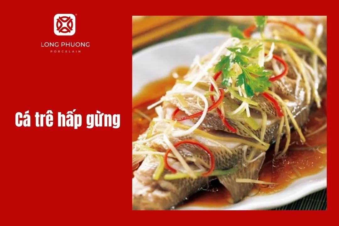 cá trê hấp gừng