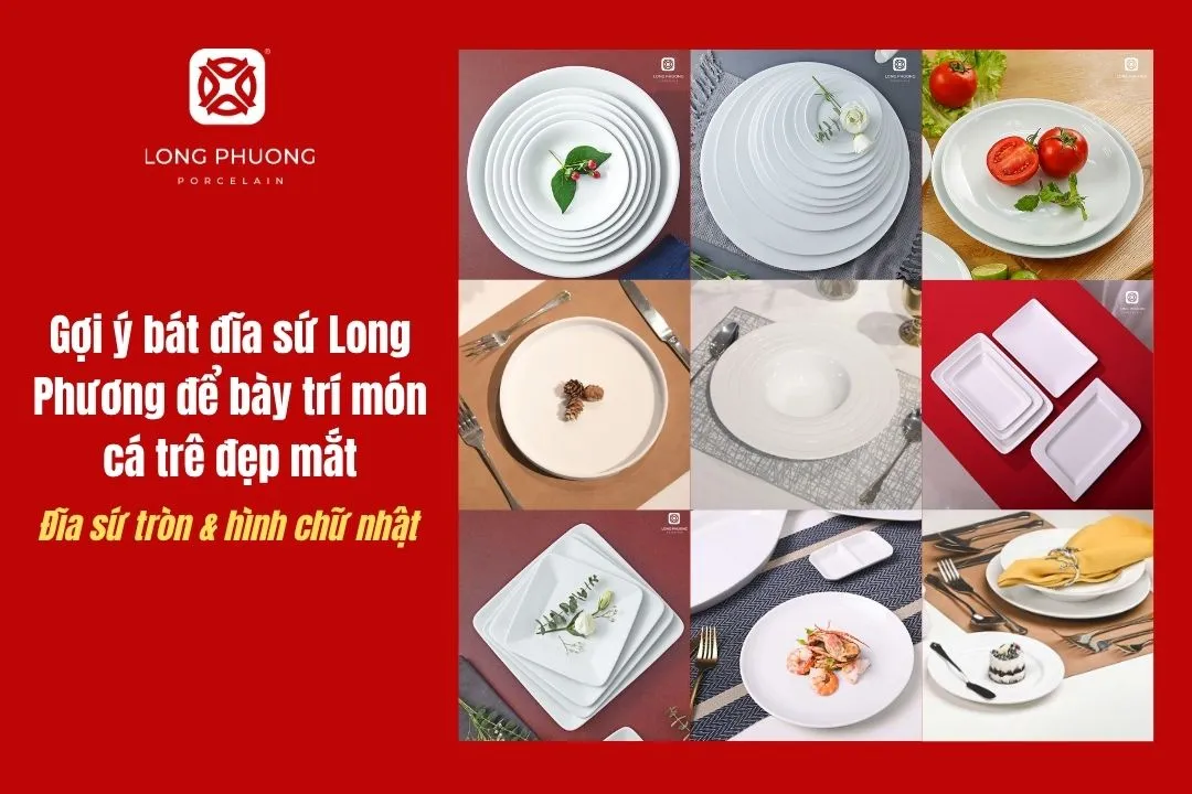 gợi ý đĩa sứ bày trí món ăn