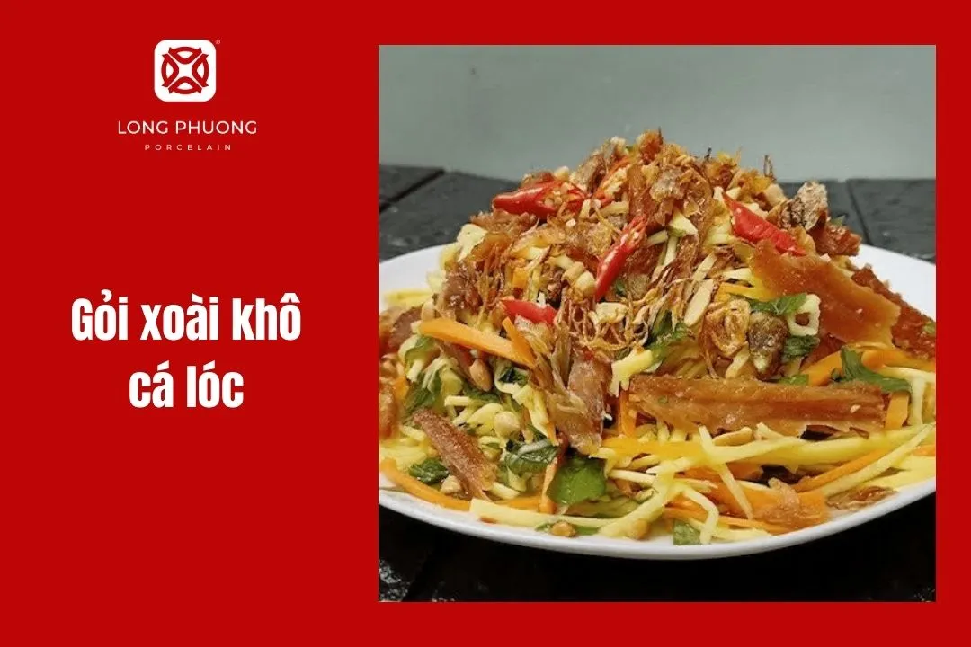 Gỏi xoài từ khô cá lóc
