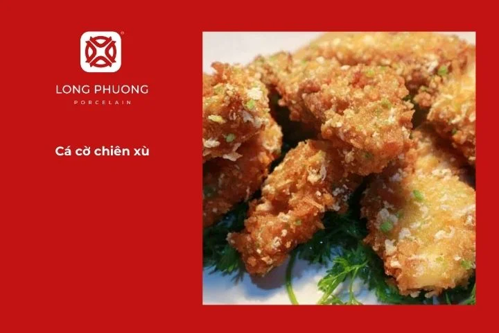 Cá cờ chiên xù giòn rụm vàng đều hấp dẫn