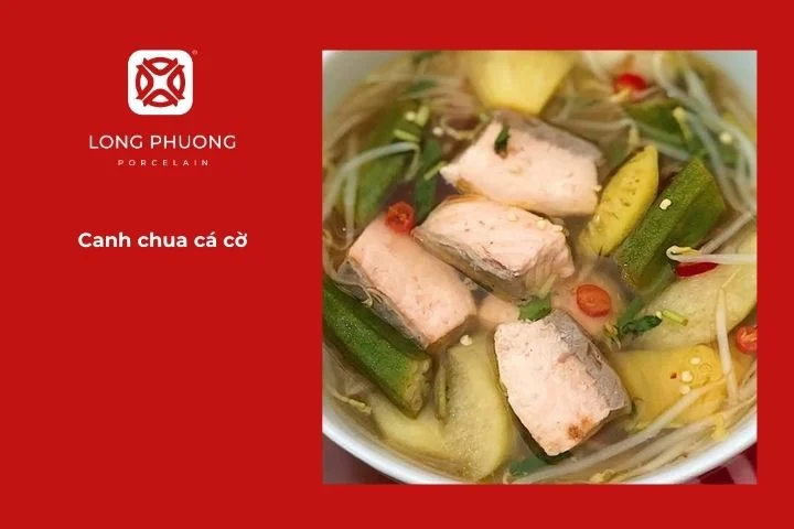 Canh chua cá cờ tươi mát với rau và bạc hà
