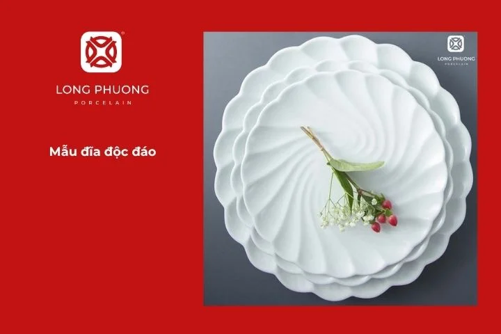 Mẫu đĩa sứ độc đáo, trang trí món Salad cá hồi, cá hồi chiên xù, các món khai vị