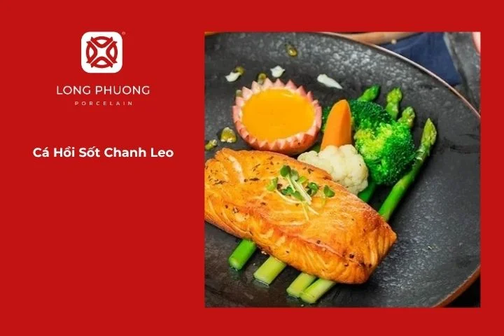 Cá hồi sốt chanh leo chua ngọt