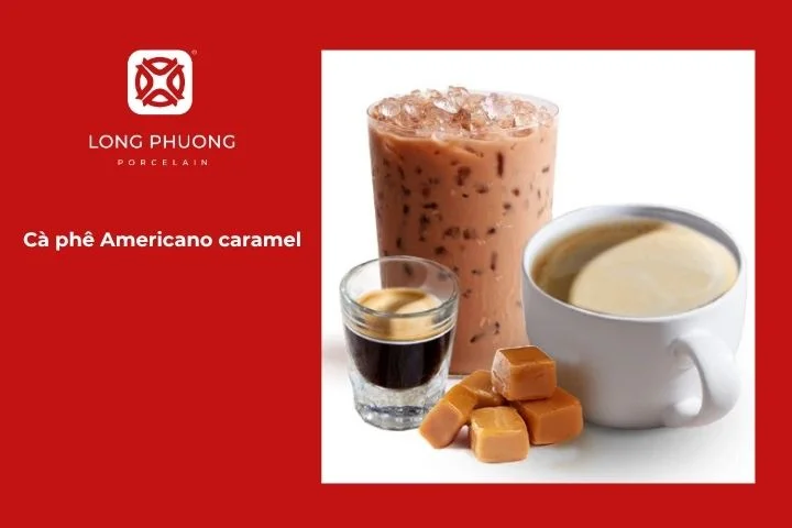 Ly cà phê Americano caramel hương ngọt ngào