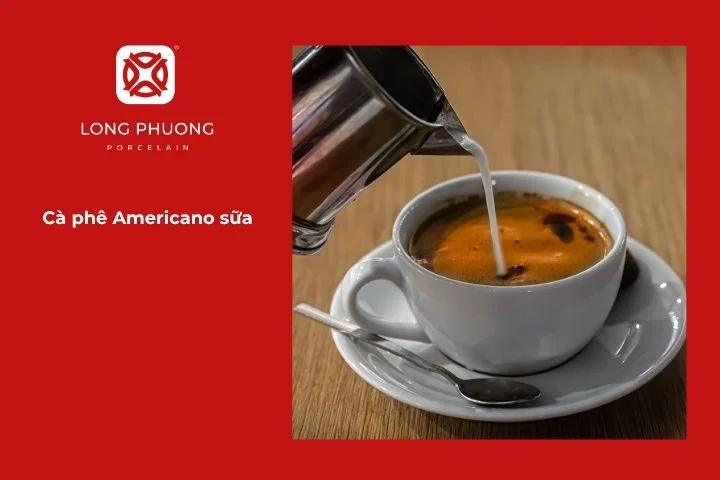 Cà phê Americano sữa béo mịn, thơm dịu, hòa quyện vị đắng và vị ngọt nhẹ