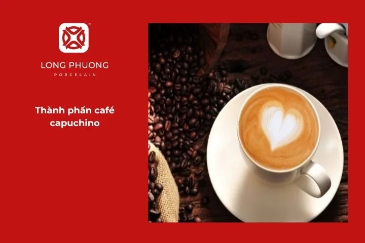 Thành phần cà phê Capuchino gồm espresso, sữa nóng và bọt sữa